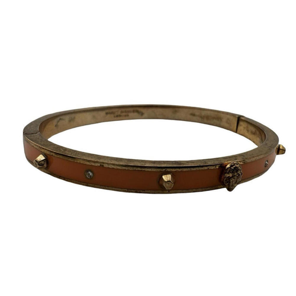 Kurt Geiger Enamel Bangle Bracelet Orange Gold Tone